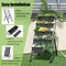 Costway 5-Tier Vertical Raised Garden Bed Elevated Planter with Wheels & Container Boxes Black